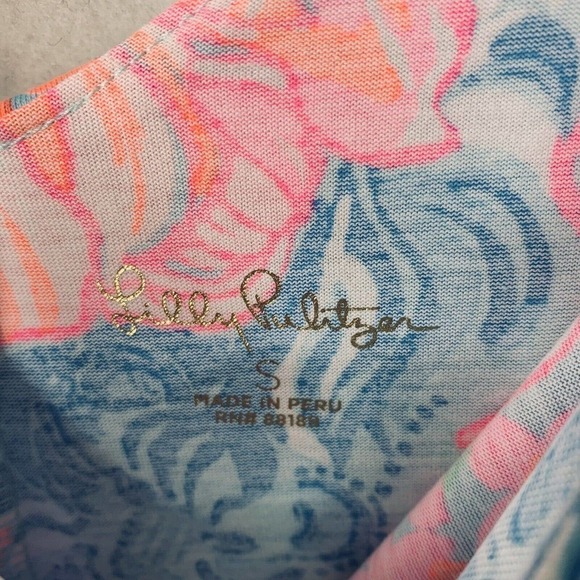 Lilly Pulitzer Alessa Swing Dress Size Small Surf Blue Luscious Lions $108 - Picture 9 of 15